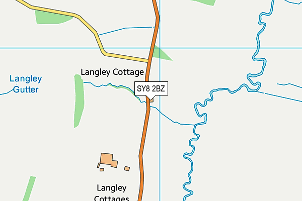 SY8 2BZ map - OS VectorMap District (Ordnance Survey)