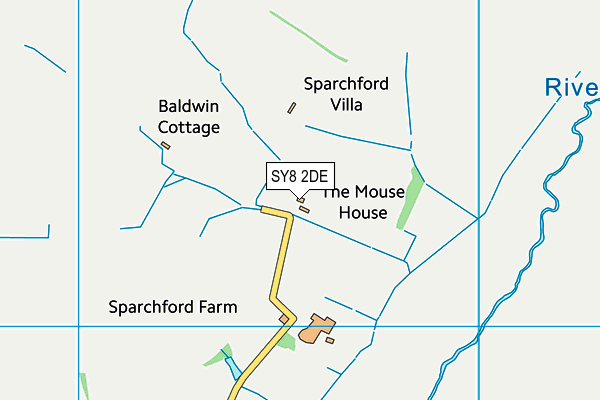 SY8 2DE map - OS VectorMap District (Ordnance Survey)