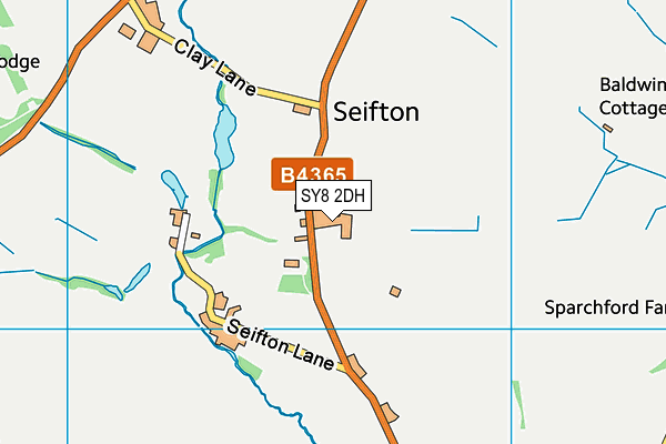 SY8 2DH map - OS VectorMap District (Ordnance Survey)