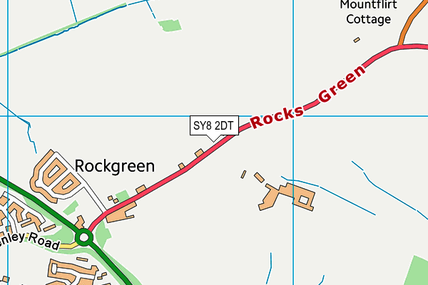 SY8 2DT map - OS VectorMap District (Ordnance Survey)