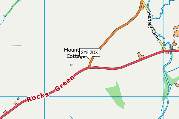 SY8 2DX map - OS VectorMap District (Ordnance Survey)