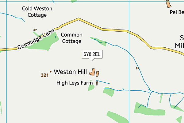 SY8 2EL map - OS VectorMap District (Ordnance Survey)