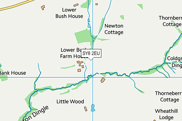 SY8 2EU map - OS VectorMap District (Ordnance Survey)