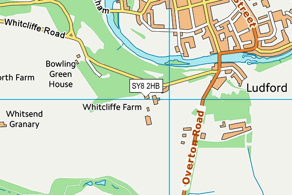 SY8 2HB map - OS VectorMap District (Ordnance Survey)