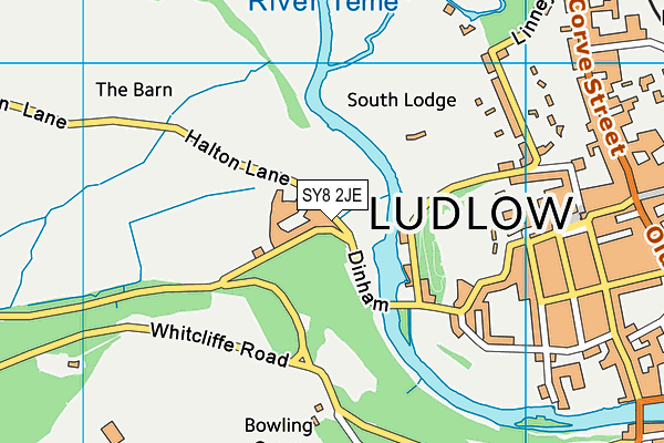 SY8 2JE map - OS VectorMap District (Ordnance Survey)
