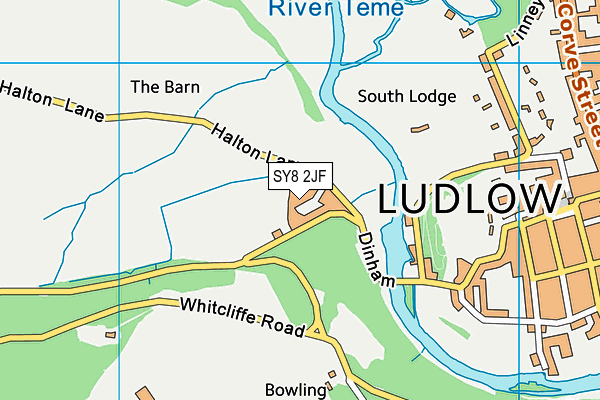 SY8 2JF map - OS VectorMap District (Ordnance Survey)
