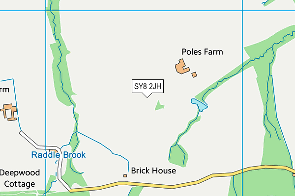 SY8 2JH map - OS VectorMap District (Ordnance Survey)