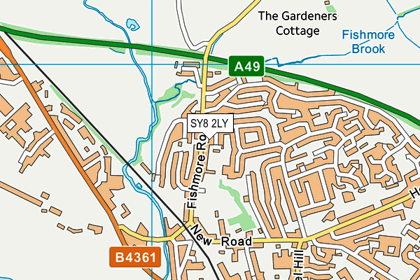 SY8 2LY map - OS VectorMap District (Ordnance Survey)