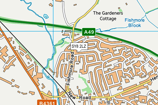 SY8 2LZ map - OS VectorMap District (Ordnance Survey)