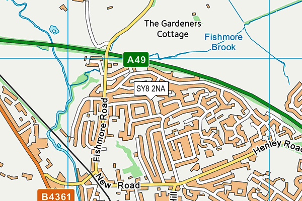 SY8 2NA map - OS VectorMap District (Ordnance Survey)