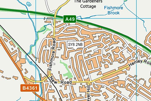 SY8 2NB map - OS VectorMap District (Ordnance Survey)