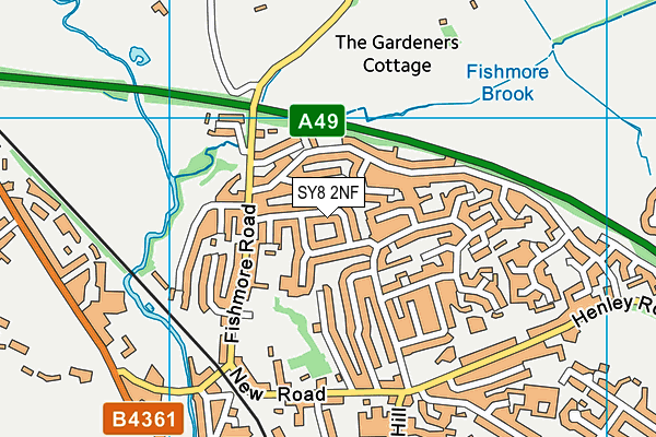 SY8 2NF map - OS VectorMap District (Ordnance Survey)