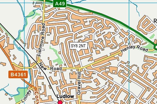 SY8 2NT map - OS VectorMap District (Ordnance Survey)