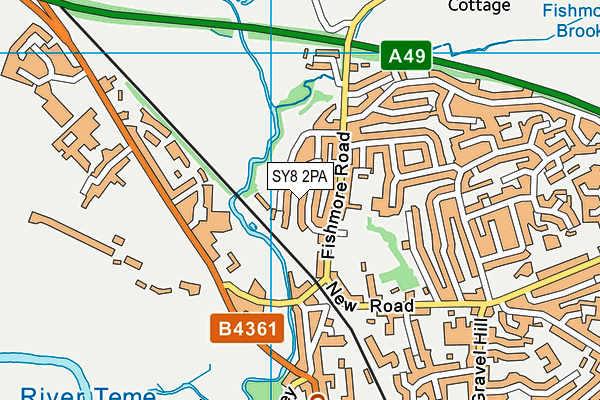 SY8 2PA map - OS VectorMap District (Ordnance Survey)