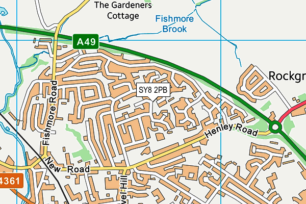 SY8 2PB map - OS VectorMap District (Ordnance Survey)