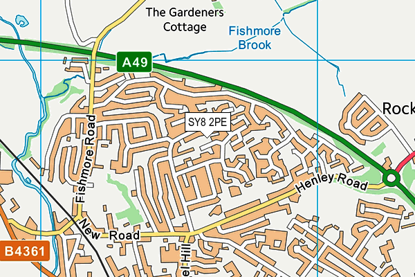 SY8 2PE map - OS VectorMap District (Ordnance Survey)