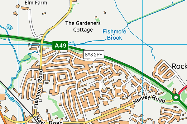 SY8 2PF map - OS VectorMap District (Ordnance Survey)