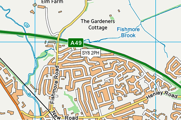 SY8 2PH map - OS VectorMap District (Ordnance Survey)