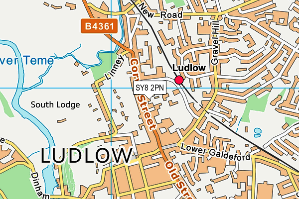 SY8 2PN map - OS VectorMap District (Ordnance Survey)