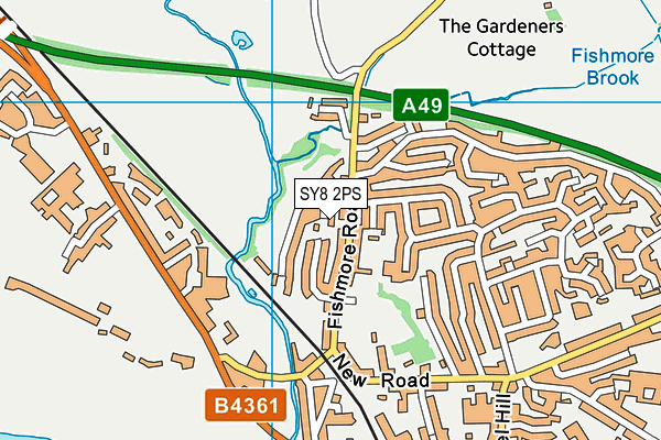 SY8 2PS map - OS VectorMap District (Ordnance Survey)