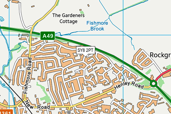 SY8 2PT map - OS VectorMap District (Ordnance Survey)