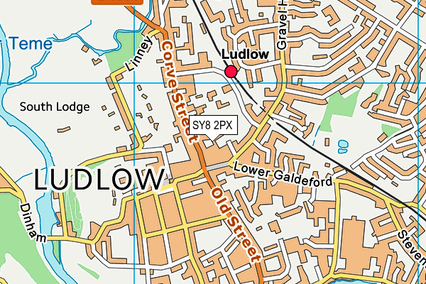 SY8 2PX map - OS VectorMap District (Ordnance Survey)