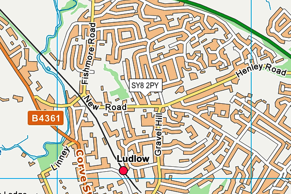 SY8 2PY map - OS VectorMap District (Ordnance Survey)