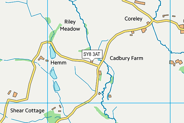 SY8 3AT map - OS VectorMap District (Ordnance Survey)