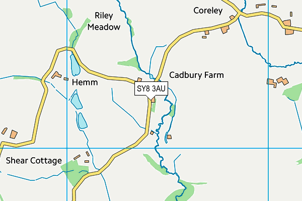 SY8 3AU map - OS VectorMap District (Ordnance Survey)