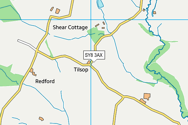 SY8 3AX map - OS VectorMap District (Ordnance Survey)