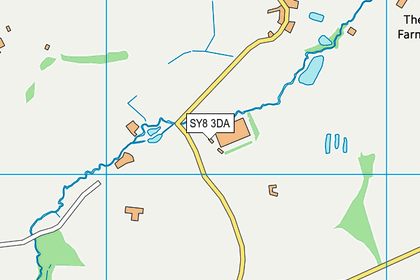 SY8 3DA map - OS VectorMap District (Ordnance Survey)