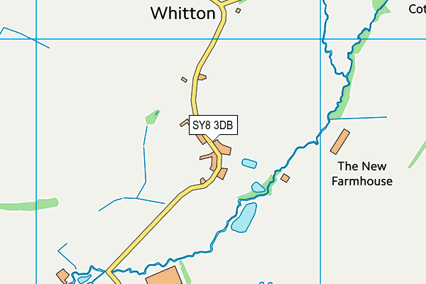 SY8 3DB map - OS VectorMap District (Ordnance Survey)