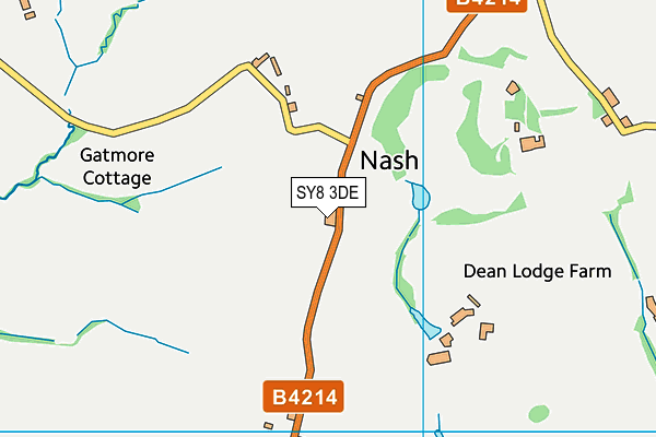 SY8 3DE map - OS VectorMap District (Ordnance Survey)