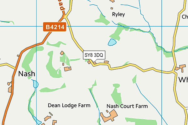 SY8 3DQ map - OS VectorMap District (Ordnance Survey)