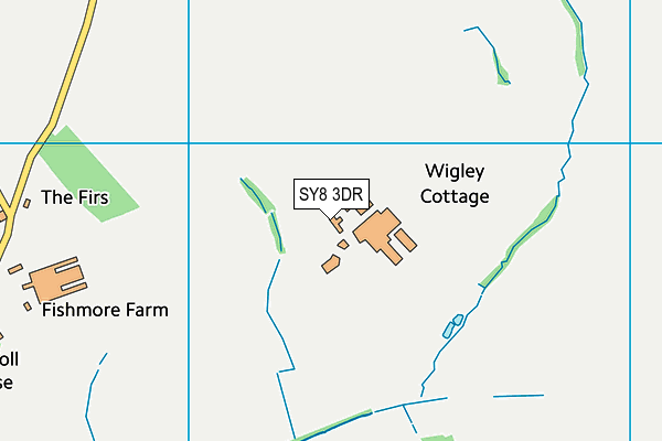 SY8 3DR map - OS VectorMap District (Ordnance Survey)