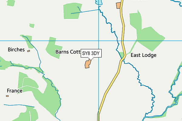SY8 3DY map - OS VectorMap District (Ordnance Survey)