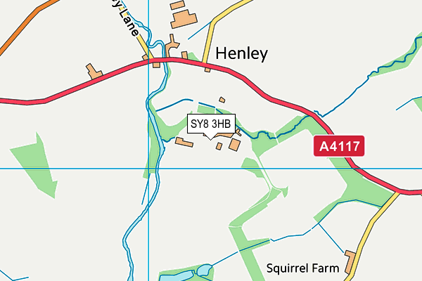 SY8 3HB map - OS VectorMap District (Ordnance Survey)