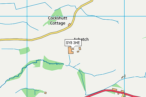 SY8 3HE map - OS VectorMap District (Ordnance Survey)