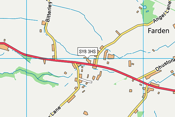 SY8 3HS map - OS VectorMap District (Ordnance Survey)