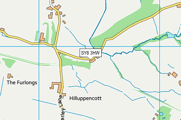 SY8 3HW map - OS VectorMap District (Ordnance Survey)