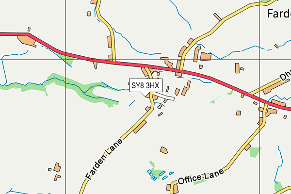 SY8 3HX map - OS VectorMap District (Ordnance Survey)