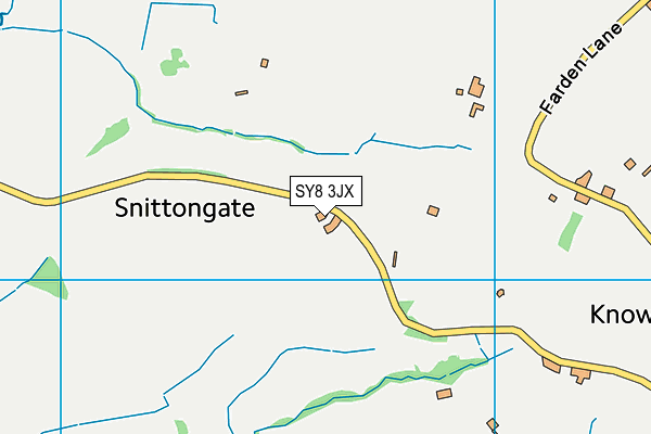 SY8 3JX map - OS VectorMap District (Ordnance Survey)