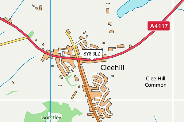 Clee Hill Recreation Field map (SY8 3LZ) - OS VectorMap District (Ordnance Survey)