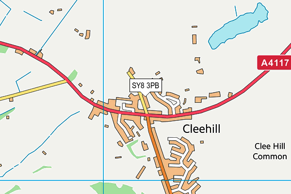 SY8 3PB map - OS VectorMap District (Ordnance Survey)