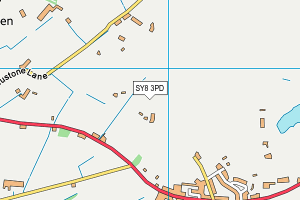 SY8 3PD map - OS VectorMap District (Ordnance Survey)