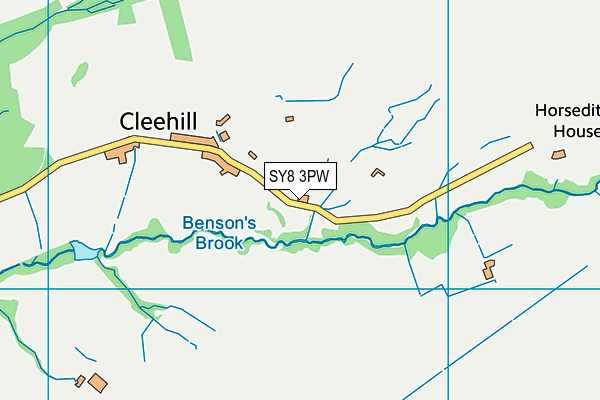 SY8 3PW map - OS VectorMap District (Ordnance Survey)