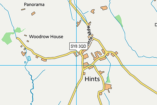 SY8 3QD map - OS VectorMap District (Ordnance Survey)