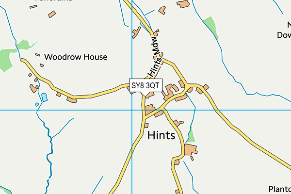 SY8 3QT map - OS VectorMap District (Ordnance Survey)