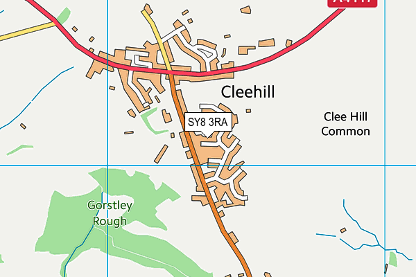 SY8 3RA map - OS VectorMap District (Ordnance Survey)