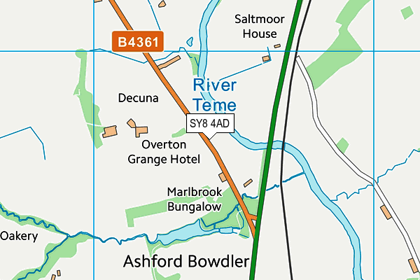 SY8 4AD map - OS VectorMap District (Ordnance Survey)